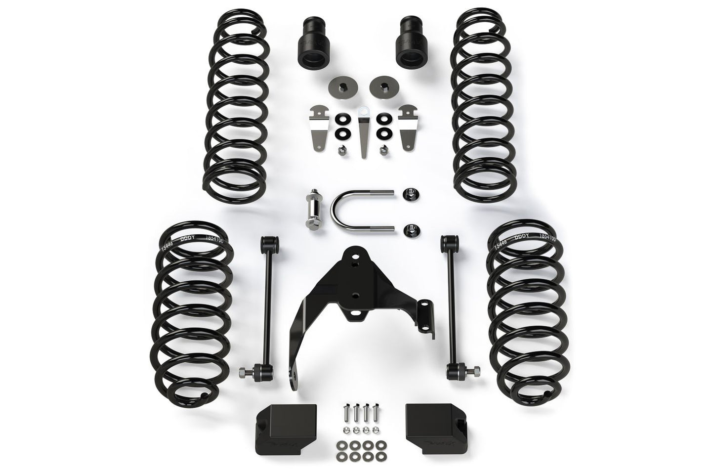 (TERAFLEX) 2.5″ Coil Spring Base Lift Kit – No Shocks or Shock Extensions for 4 Door Jeep Wrangler JK 2007-2017
