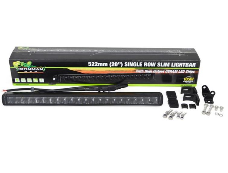 BRIGHT SABER-X LED SINGLE ROW LIGHT BAR - 20" iron man 4x4