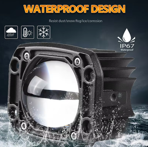 2Pcs 3 Inch 40W Desert Light LED Pods Work Light Bar Offroad