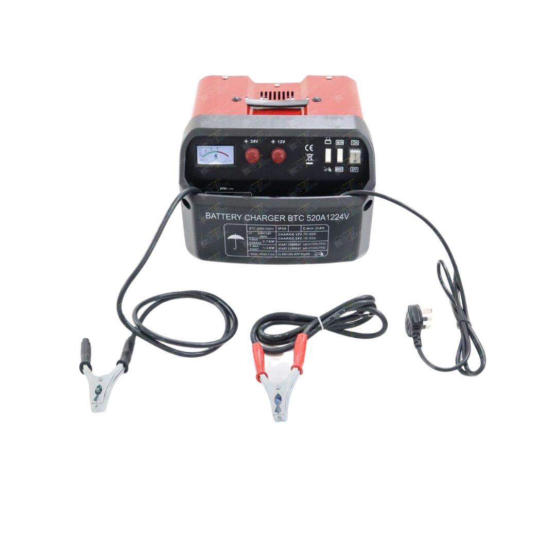 BATTERY CHARGER AND STARTER, 40A, 12V 24V