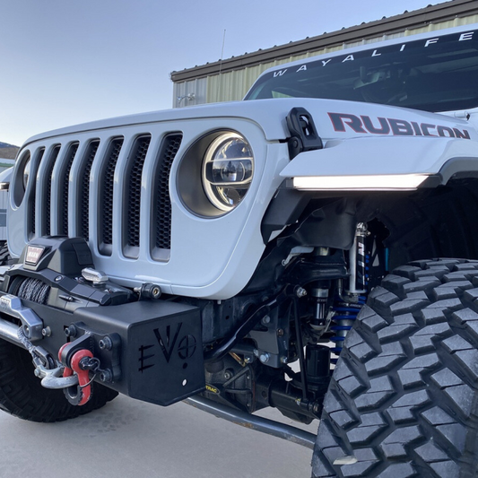 High Flat Fender With Light For Jeep Wrangler JL 2018-2024