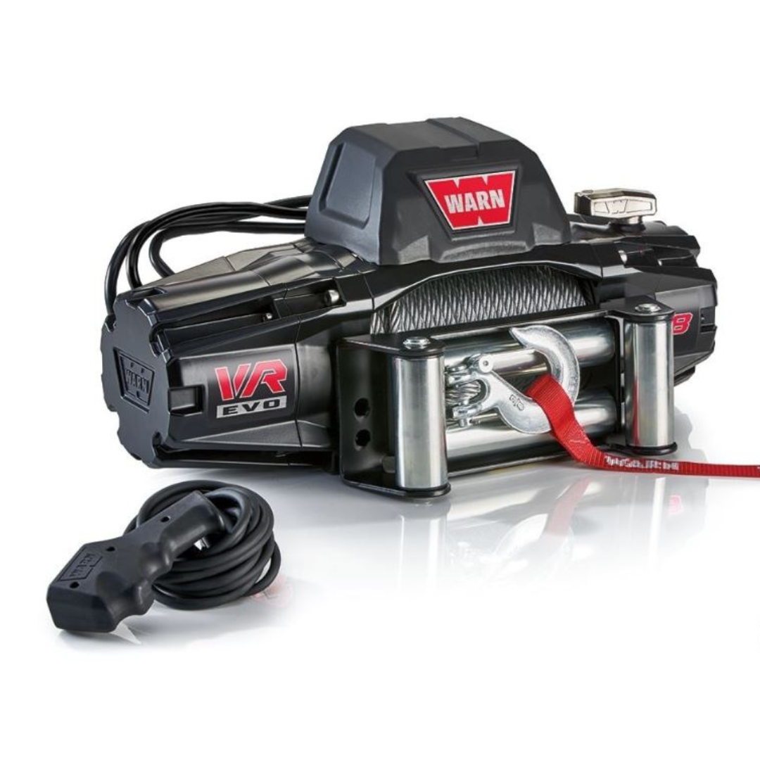 Warn VR EVO 8 - 8,000 lbs Winch With Steel Rope & Wireless Remote, 12V