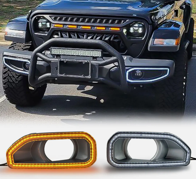 LED DRL Fog Light Cover For Jeep JL 2018 - 2025 (Korean version)