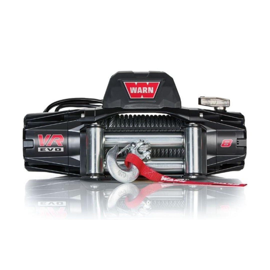 Warn VR EVO 8 - 8,000 lbs Winch With Steel Rope & Wireless Remote, 12V