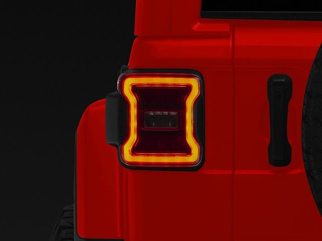 Red 3D LED Tail Light For Jeep Wrangler JL 2018-2025