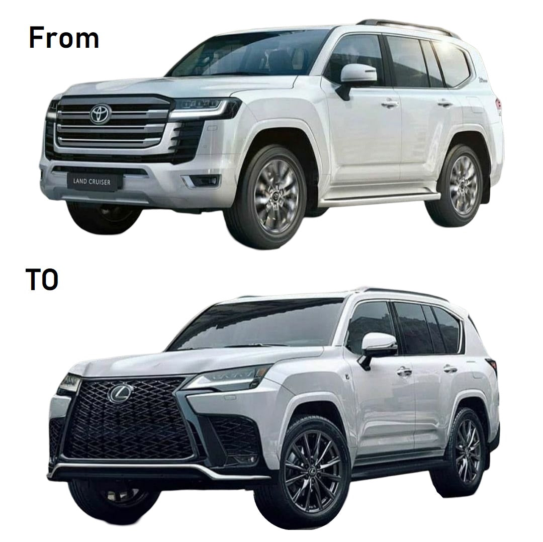 Body Kit Upgrade to Lexus LX600 for Toyota Land Cruiser LC300 2021-2024