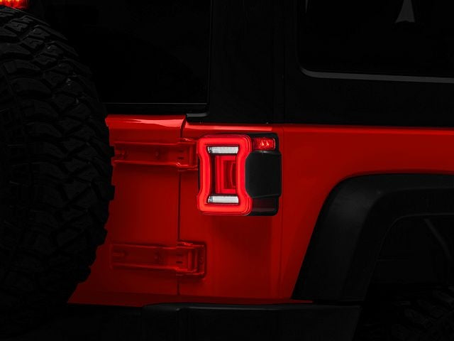 4D Black LED Tail Light For Jeep Wrangler JL 2018-2025