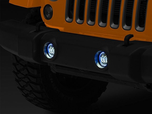 4 inches RGB Led Fog Lights for Jeep Wrangler JK & JL 2007-2025