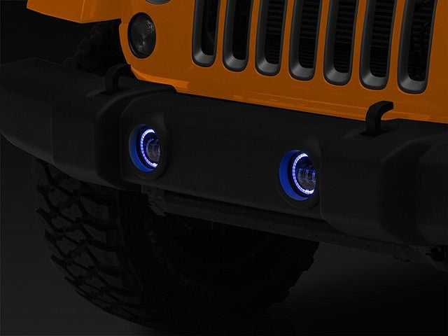 4 inches RGB Led Fog Lights for Jeep Wrangler JK & JL 2007-2025