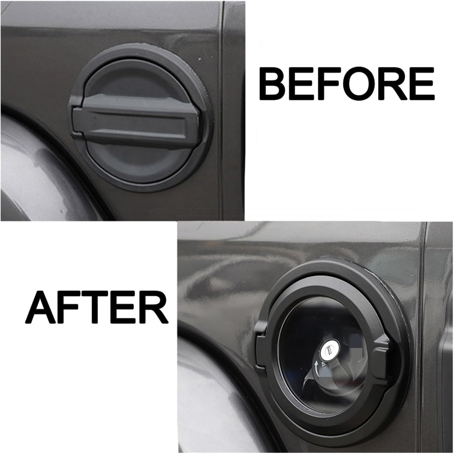 Transparent Glass Fuel Filler Door for Jeep Wrangler JL 2018 - 2025