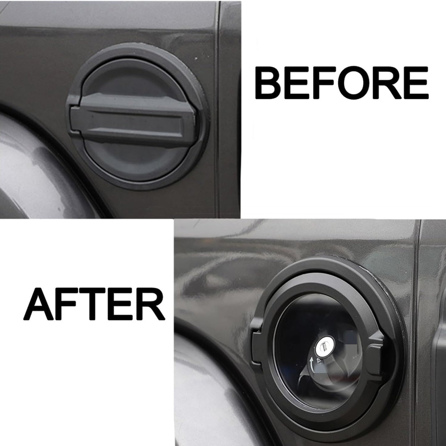 Transparent Glass Fuel Filler Door for Jeep Wrangler JL 2018 - 2025