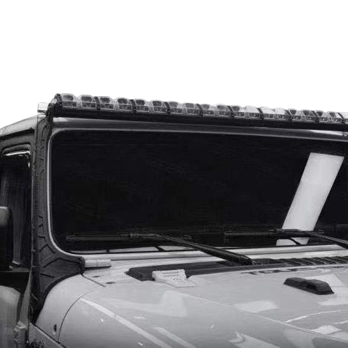 Windshield Single 52 Inch LED Light Bar Mounts for Jeep Wrangler JL & Gladiator 2018-2025