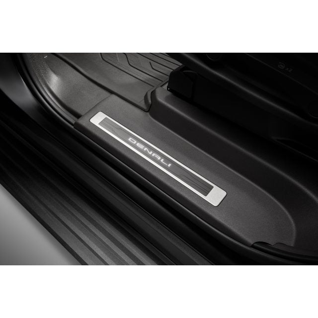 Illuminated Front and Rear Door Sill Plates with Denali Script gmc yukon 2021-2023
