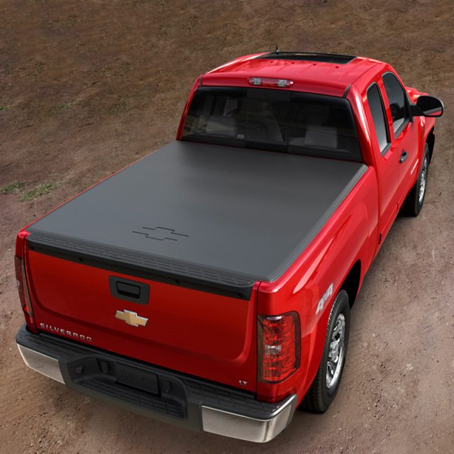 Short Box Soft Roll-Up Tonneau Cover with Bowtie Logo CHEVROLET