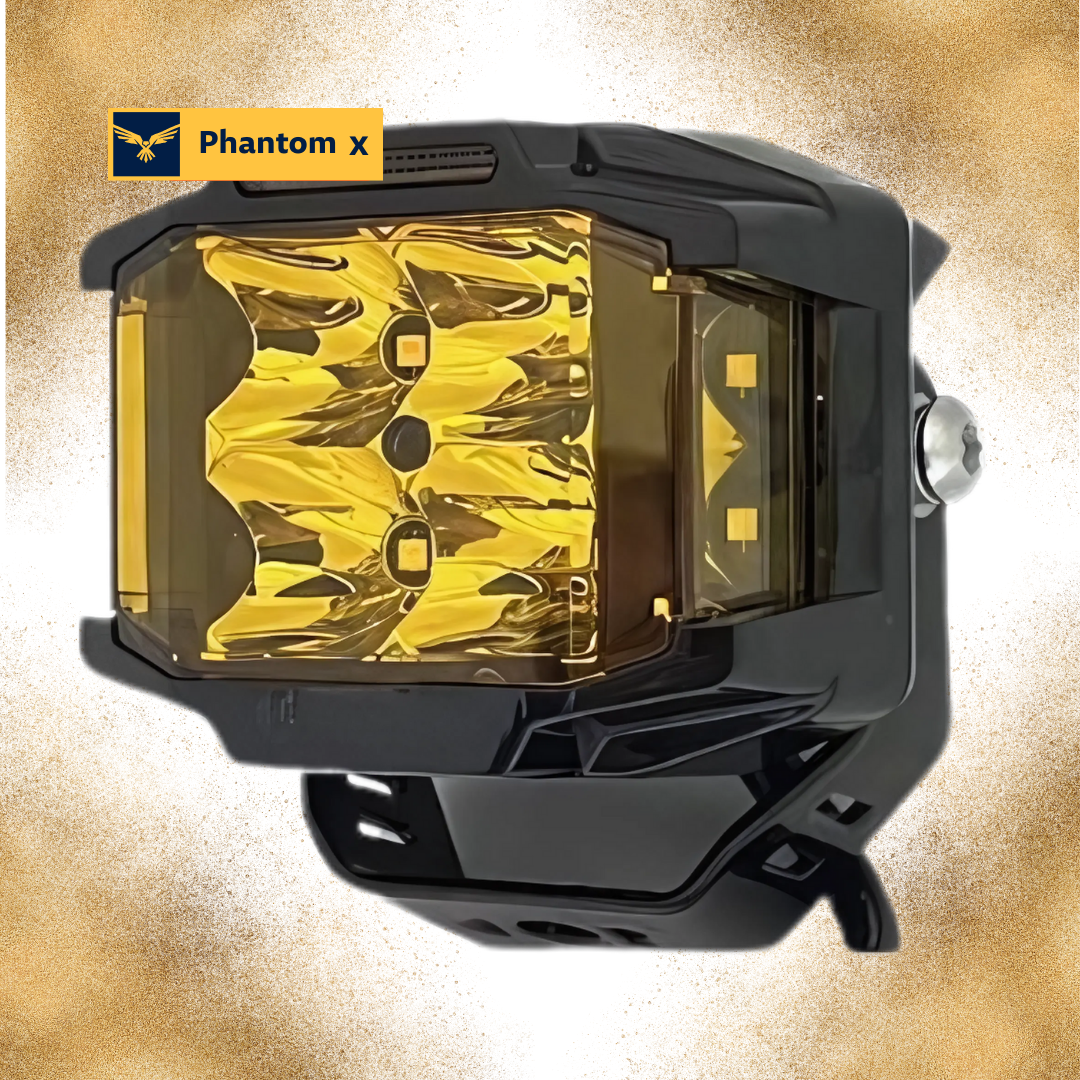 2 PCS Phantom X 3-Inch LED Off-Road Light Yellow