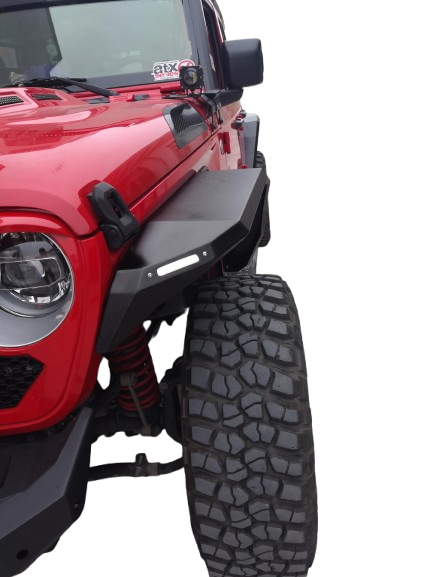 Aluminum Alloy Fender Flares With Light For Jeep Wrangler JL 2018-2025