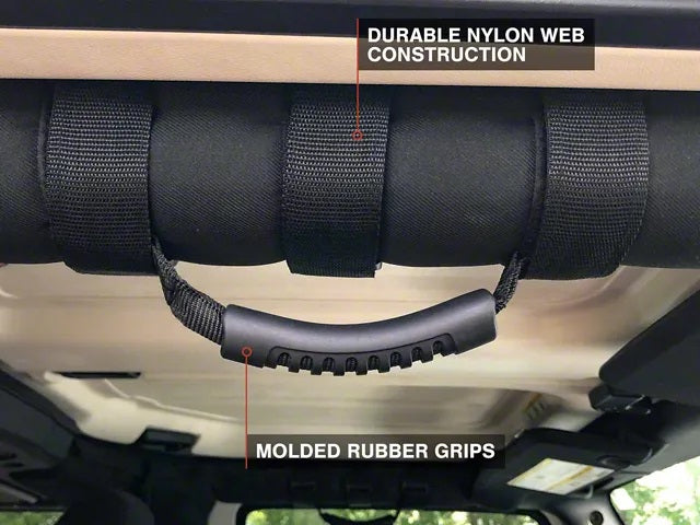Black Grab Handles for Jeep Wrangler JK & JL 2007-2025