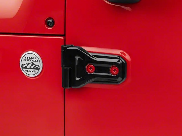 Black or Red Door Cover Hinge for Wrangler JK & JL 2007-2025