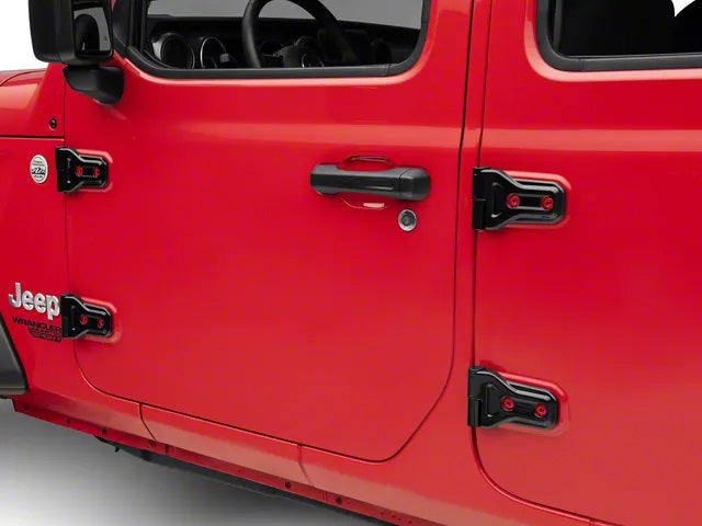 Black or Red Door Cover Hinge for Wrangler JK & JL 2007-2025