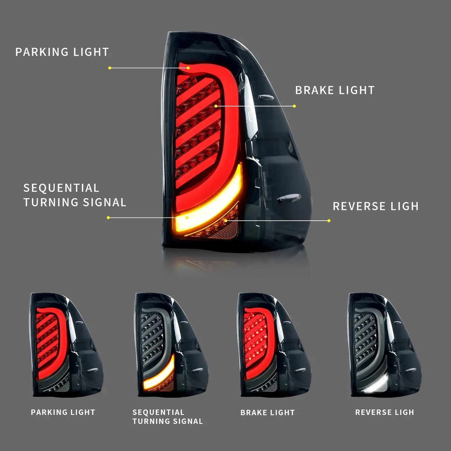 LED Rear Lights for Toyota Hilux Revo 2015-2020