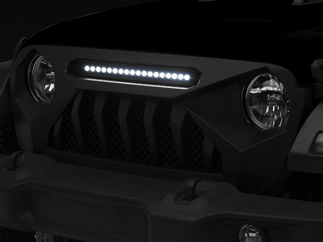 RedRock Diamond Eye Grille with LED Light Bar JL and Gladiator