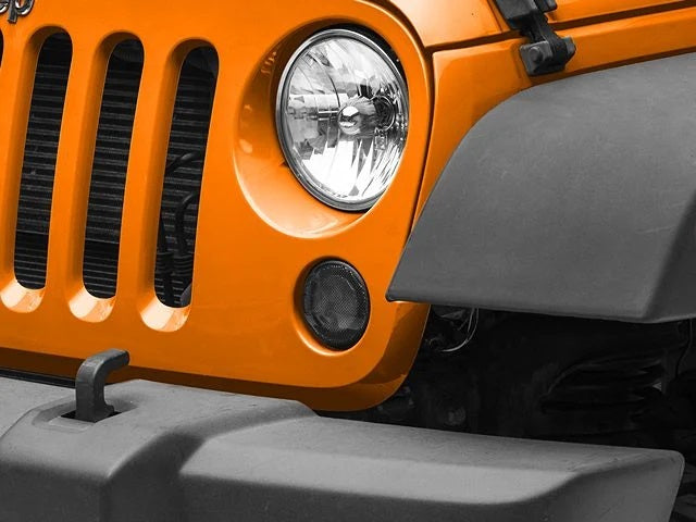 LED Turn Signal With Ring Front Grill Lights for Jeep Wrangler JK 2007-2017