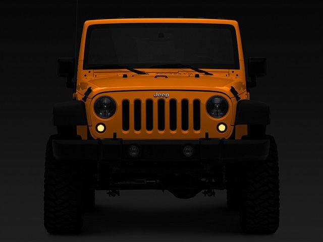 LED Turn Signal With Ring Front Grill Lights for Jeep Wrangler JK 2007-2017