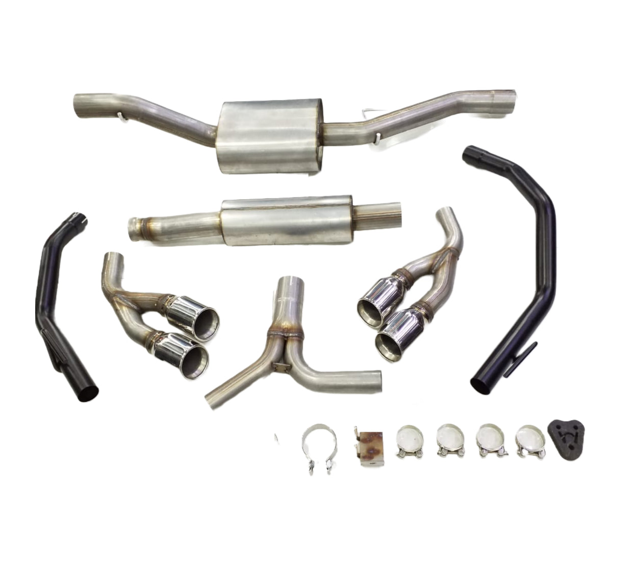 exhaust copy "BORLA 2020  - 2024 JEEP GLADIATOR JT 3.6L V6 AT/MT AWD 2.75-2IN ATAK CATBACK CERAMIC BLK TAILPIPE & TIPS "