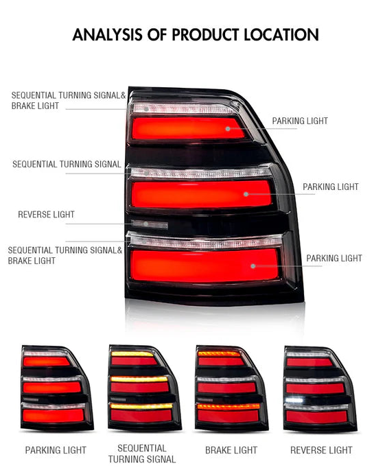 LED Tail Light Clear For Mitsubishi Pajero 2007-2022