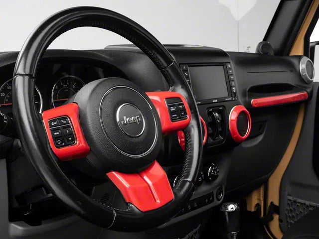 Steering Wheel Dashboard Air Cover Trim Kit for Jeep Wrangler JK 2011-2017