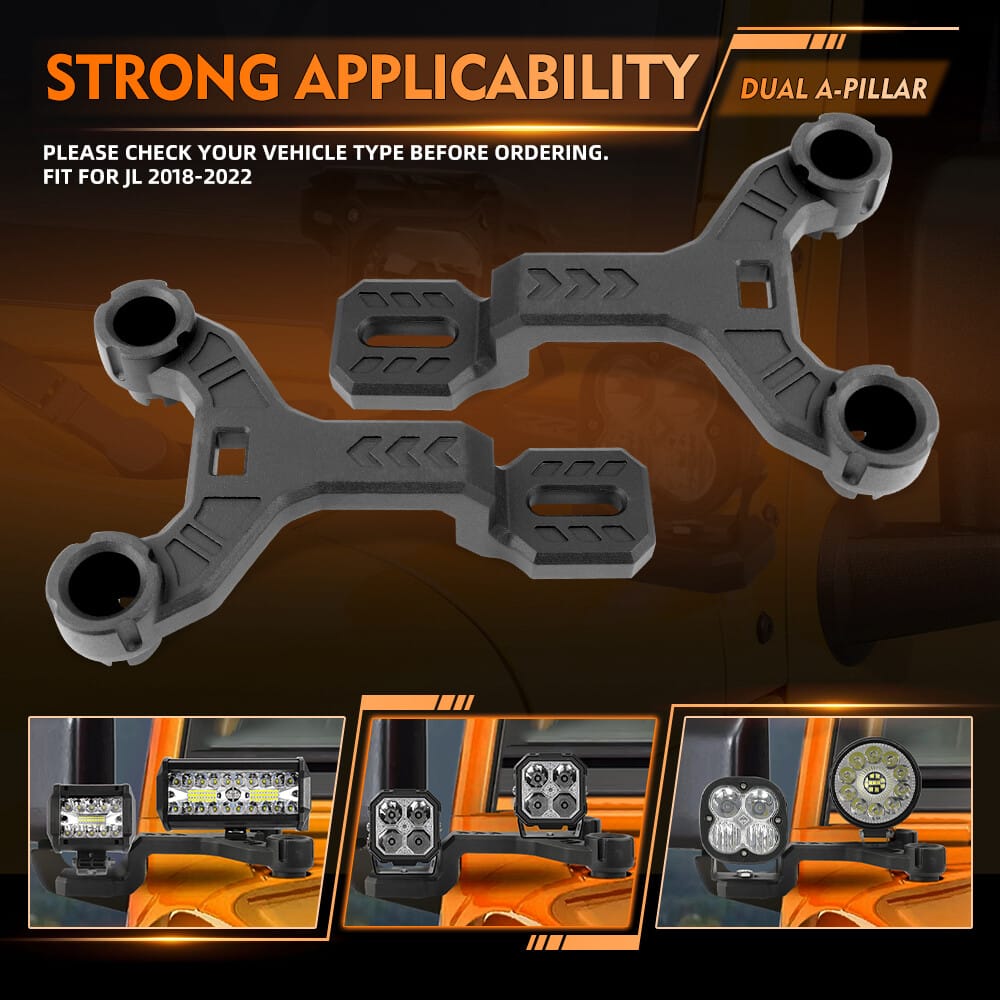 DUAL LIGHT MOUNTING BRACKET FOR JL & GLadiator (bracket light)jl