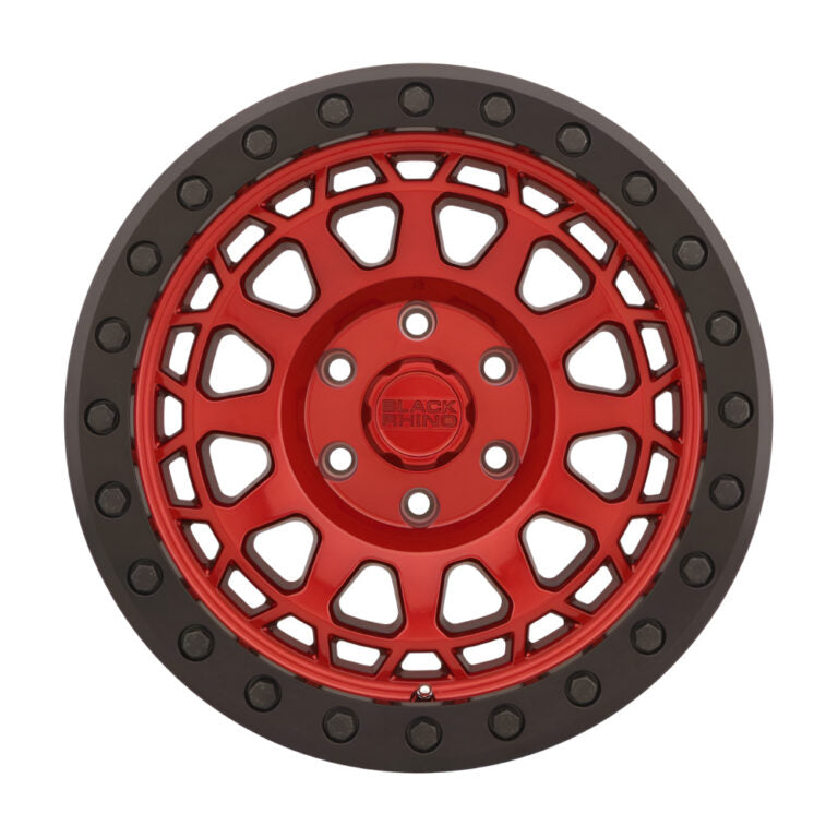 1785PRM(PRIMM beadlock) 17X8.5 5X127 ET-38 CB71.6 CANDY RED/BLACK RING