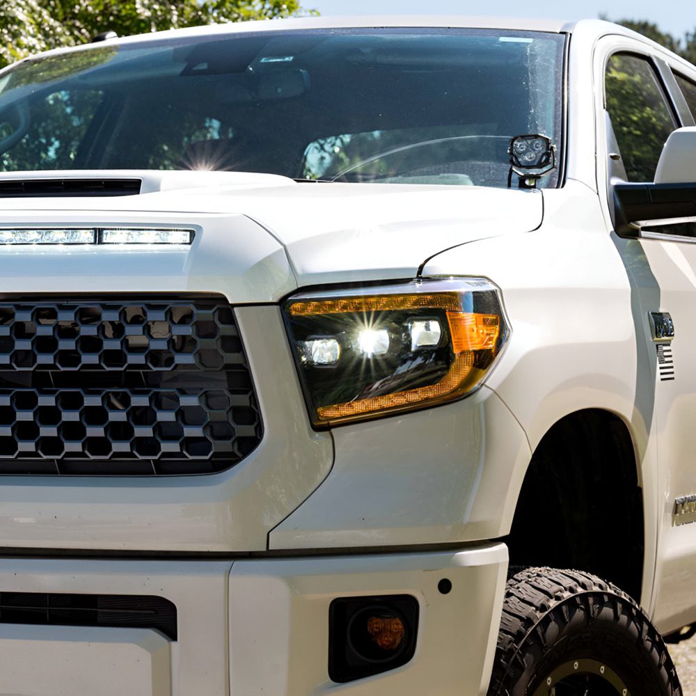 (MORIMOTO) XB LED Headlights: Toyota Tundra (14-21) (Pair / ASM / AMBER DRL) GEN 2