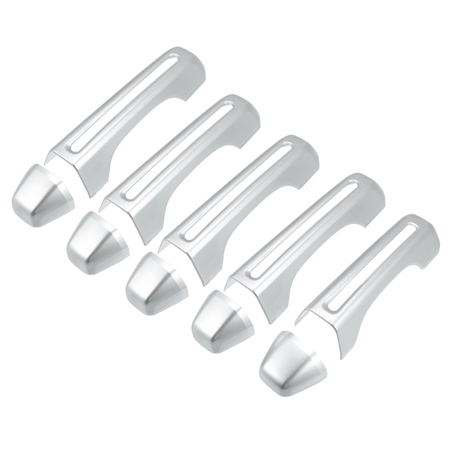 5 Pcs Red & Chrome Door Handle Cover for Wrangler JL 2018-2025