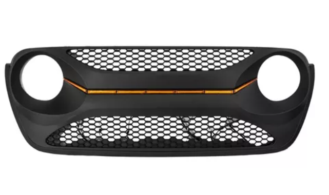 Honeycomb LED Ambar Gril for Jeep Wrangler JL & Gladiator 2018 - 2025