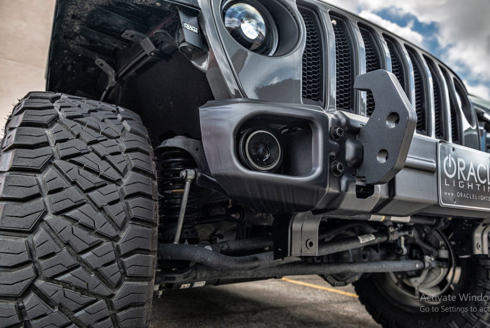 Jeep Wrangler JL & Gladiator JT 18-23 LED Fog Lights With Halo, Sahara, ColorSHIFT, with Controller