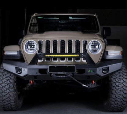Front Bumper With Bar for Jeep Wrangler JK & JL & Gladiator 2007-2023 ( IRON MAN 4x4 )