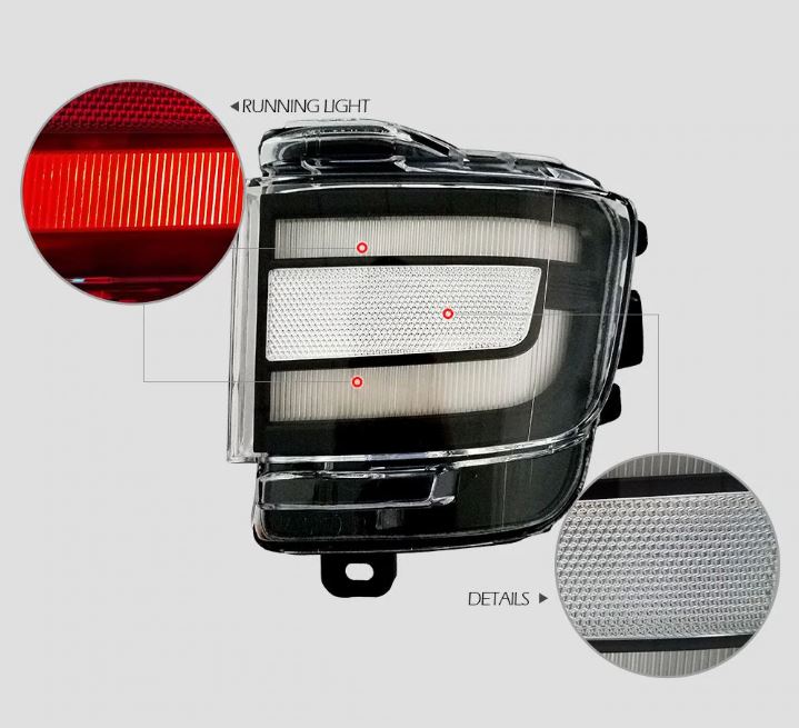 Rear Bumper Smoked Reflector for Land Cruiser 2016-2018