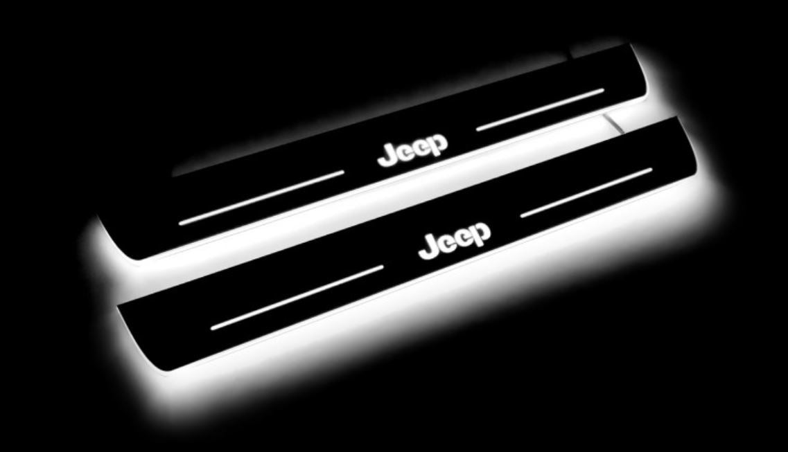 Illuminated Blue, Red, White LED Door Sills for 4 Door & 2 Door Jeep Wrangler JK 2007-2017