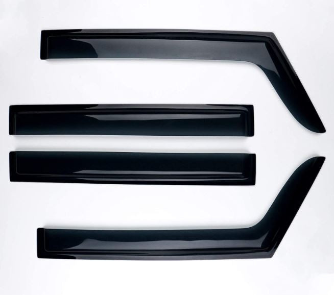 Window Visor Deflector Rain & Sun Guard for 4 door Jeep Wrangler JK & JL 2007-2025
