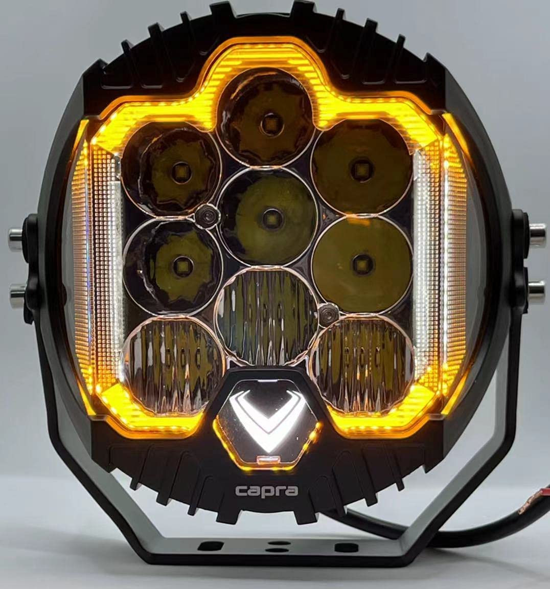 2 Pcs 7 Inch White LED Light with DRL