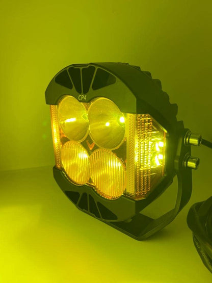 2 Pcs 5 Inch Yellow LED Light with DRL