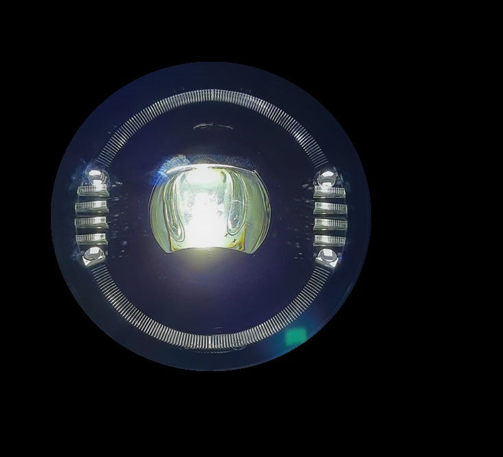 Headlight White LED with Ring for Jeep Wrangler JK 2007-2017