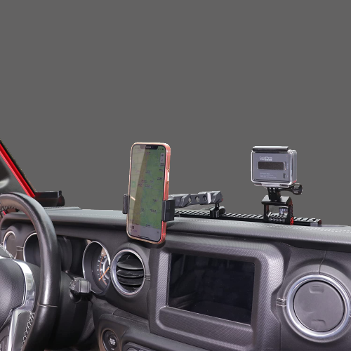 Sliding Rail Dashboard Phone & Camera Holder for Jeep Wrangler JL 2018-2023