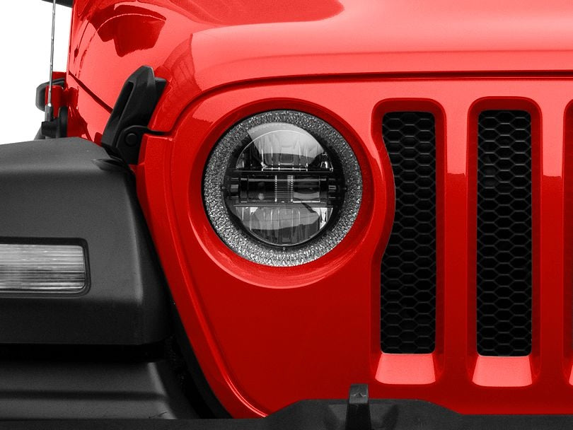 White LED Headlight With DRL for Jeep Wrangler JL & Gladiator 2018-2023