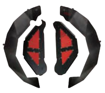 Rear Inner Fenders Red for Jeep Wrangler JL 2018-2025