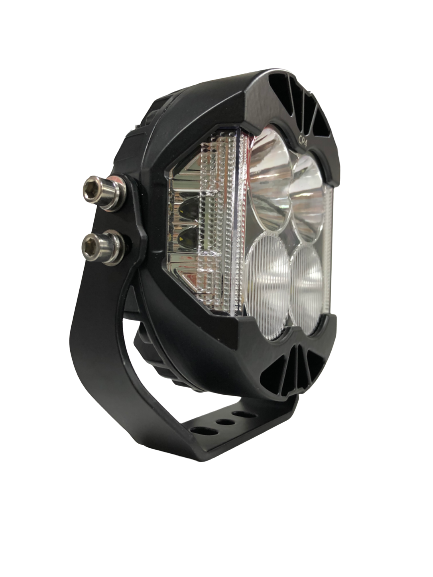 2 Pcs 5 Inch White LED 180W Light with DRL