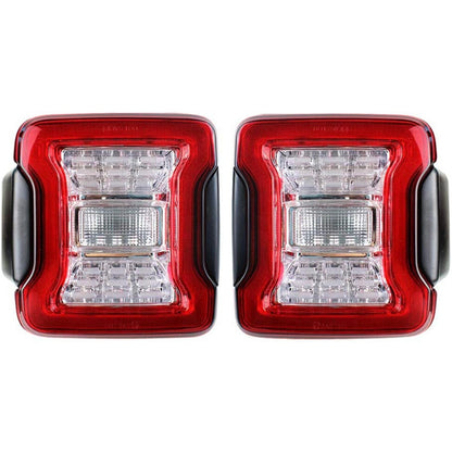 Red & Smoked Tail Light Conversion JK To JL for Jeep Wrangler JK 2007-2017
