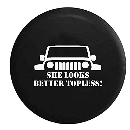 Spare Tire Cover for Jeep Wrangler JK & JL 2007-2025 She Look Better Topless