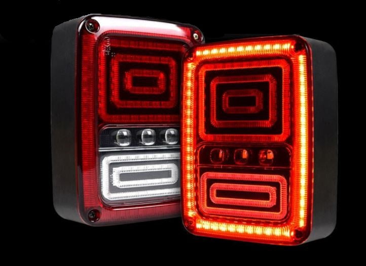 Snake Style LED Tail Lights for Jeep Wrangler JK 2007-2017
